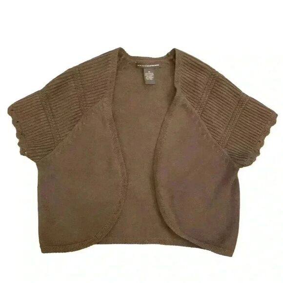 Grace Elements Women's Brown Cotton Shrug Sweater - Picture 1 of 9